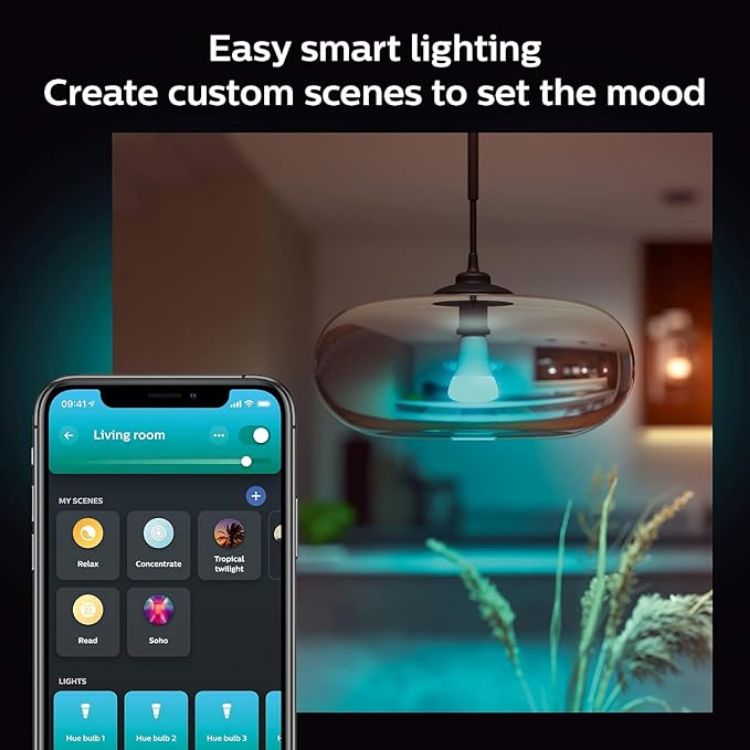 Picture of  White and Colour Ambiance Smart Light Bulb [E14 Small Edison Screw] with Bluetooth. Works with Alexa, Google Assistant and Apple Homekit