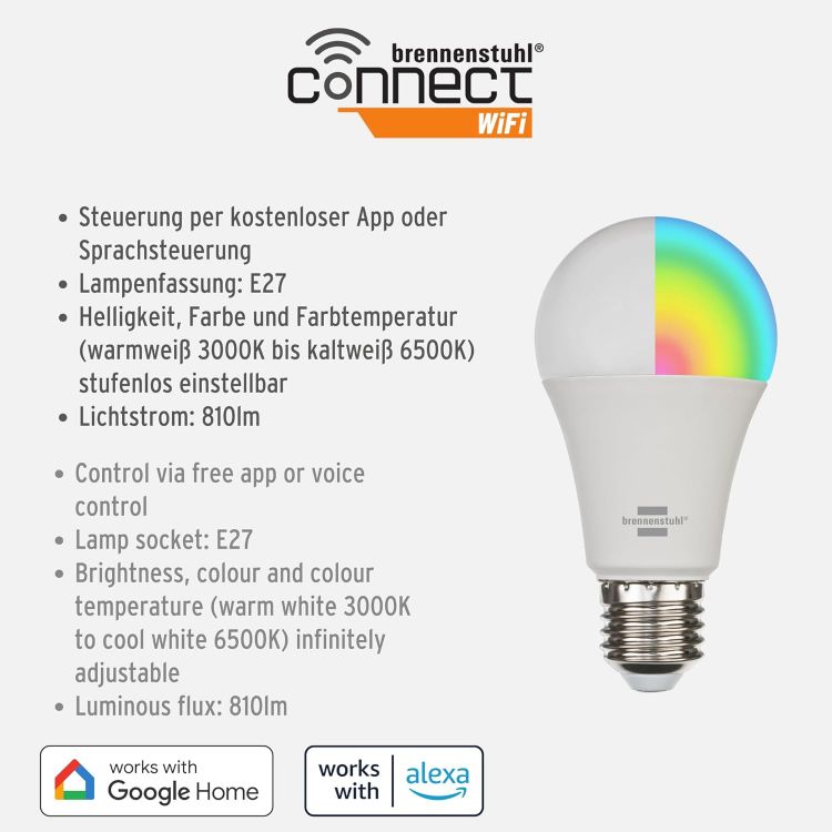 Picture of Connect WiFi LED Bulb SB 800 E27 Smart Bulb Alexa Google 810lm