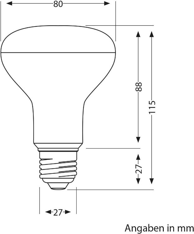 Picture of E27 LED RGB Bulb R80 Warm White - Cool White (2700-6300 K) 9.9W 950lm Smart Home WLAN Alexa Matt [Energy Class F]