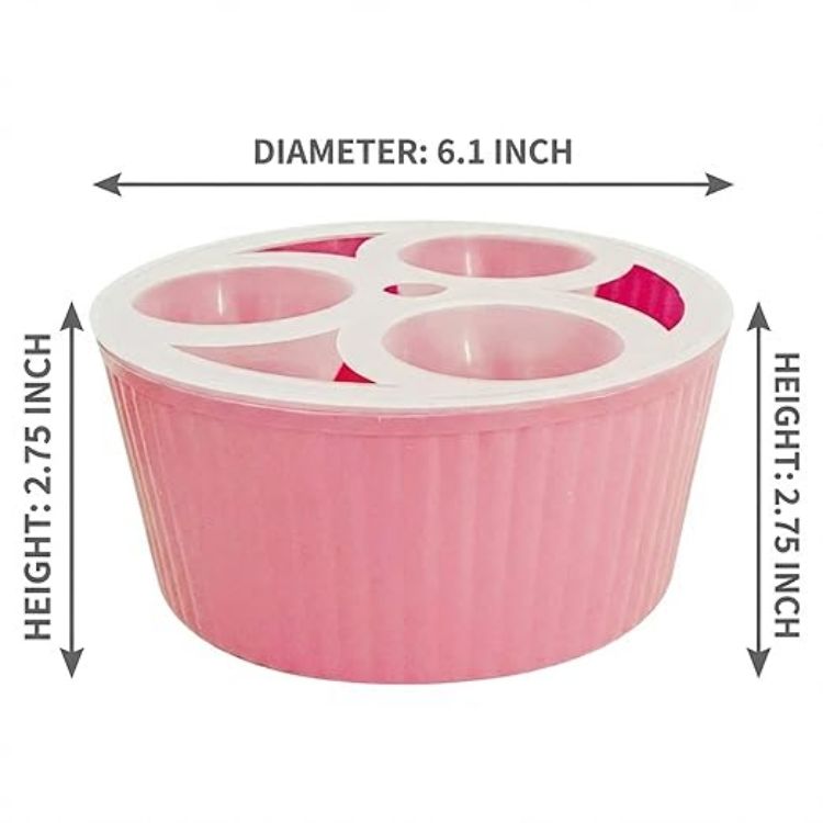 Picture of Bulb Planter, 3-Hole Hydroponic Pots for Hyacinth & Daffodil Bulbs Smart Water Level & Anti-Tip Reusable Indoor Planter for Easy Flower Growing