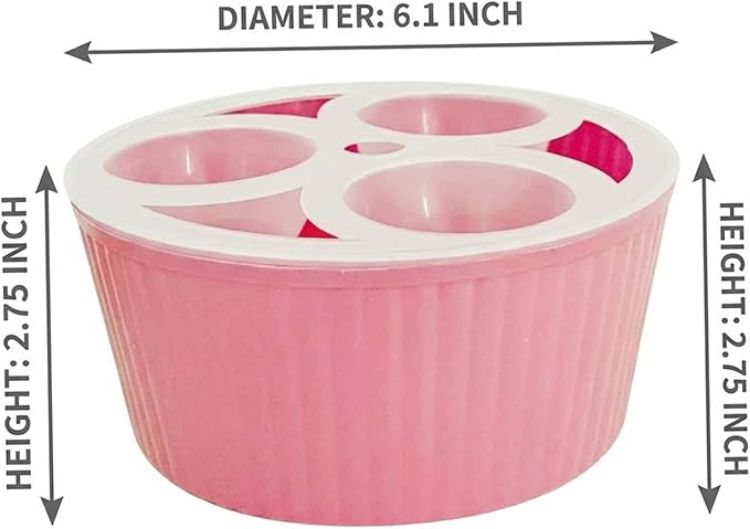 Picture of Bulb Planter, 3-Hole Hydroponic Pots for Hyacinth & Daffodil Bulbs Smart Water Level & Anti-Tip Reusable Indoor Planter for Easy Flower Growing