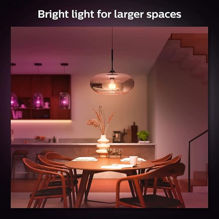 Picture of White and Colour Ambiance Smart Light Bulb 100W - 1600 Lumen [E27 Edison Screw] & White and Colour Ambiance Smart Light Bulb [E14 Small Edison Screw]