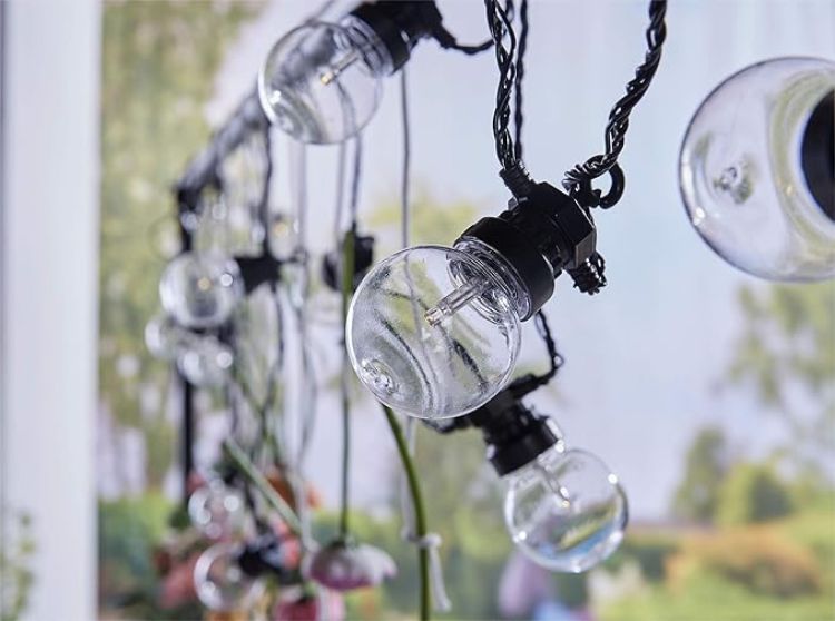 Picture of Luxform Lighting Fiji 20 Bulb (G45) Indoor/Outdoor String Light Set Battery Operated - 6m - 8 Functions - On/Off Switch with 24 Hour Timer - IP44 Rated Perfect for Garden, Pegola, Bedroom, Camping
