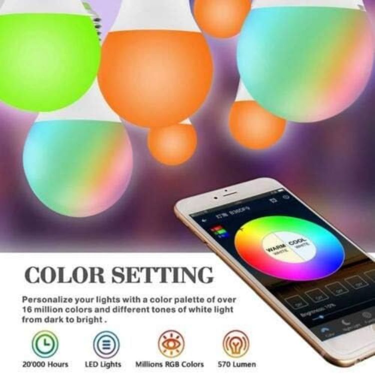 Picture of Energizer Smart WiFi GU10 5W Colour Changing LED Bulbs All Whites 400LM Dimmable Smart Light 2 Pack
