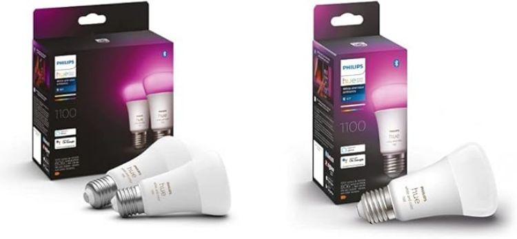 Picture of White & Colour Ambiance Smart Light Bulb Triple Pack LED [E27] with Bluetooth - 1100 Lumen. Works with Alexa, Google Nest, Apple Homekit.