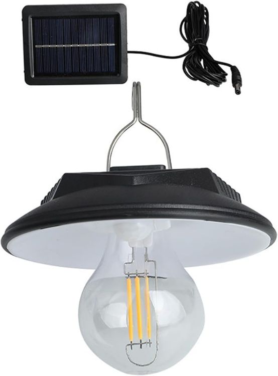 Picture of Solar Shed Light Waterproof Outdoor Wall Light Vintage Filament Motion Sensor