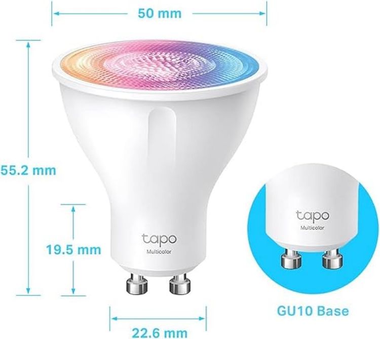 Picture of smart WLAN light bulb GU10  L630, save energy, 3.7 W corresponds to 50 W, multi-color dimmable Alexa smart lamp, smart home Alexa accessories, 16 million colors [Energy Class F]