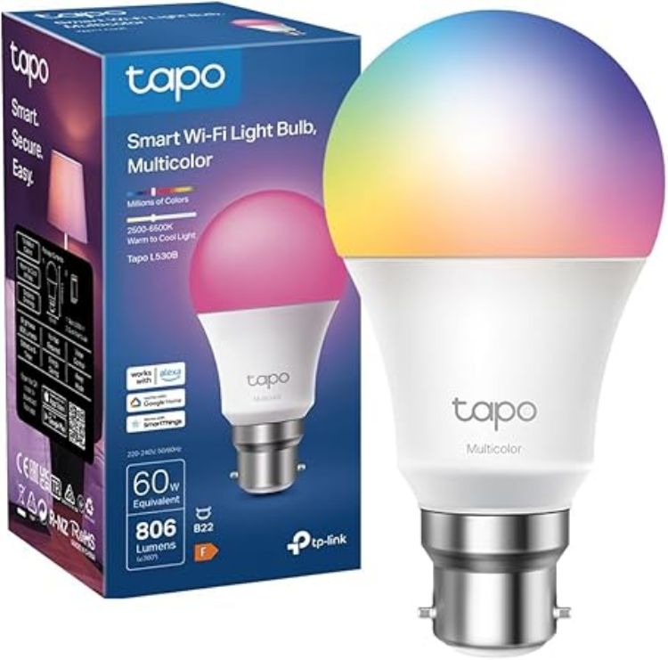 Picture of Echo Pop | Charcoal + Tapo L530EA Smart Light Bulb (E27), Works with Alexa - Smart Home Starter Kit, with Alexa+ Early Access