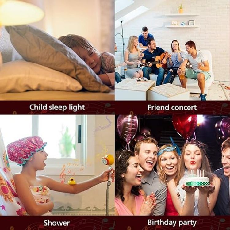 Picture of Pulse Master Speaker Bulb, Smart Bulb E27 Screw with Wireless Bluetooth JBL Speaker, App Controlled LED Music Light Bulb, Work with Amazon Alexa, Candy Apple Red [Energy Class A+]