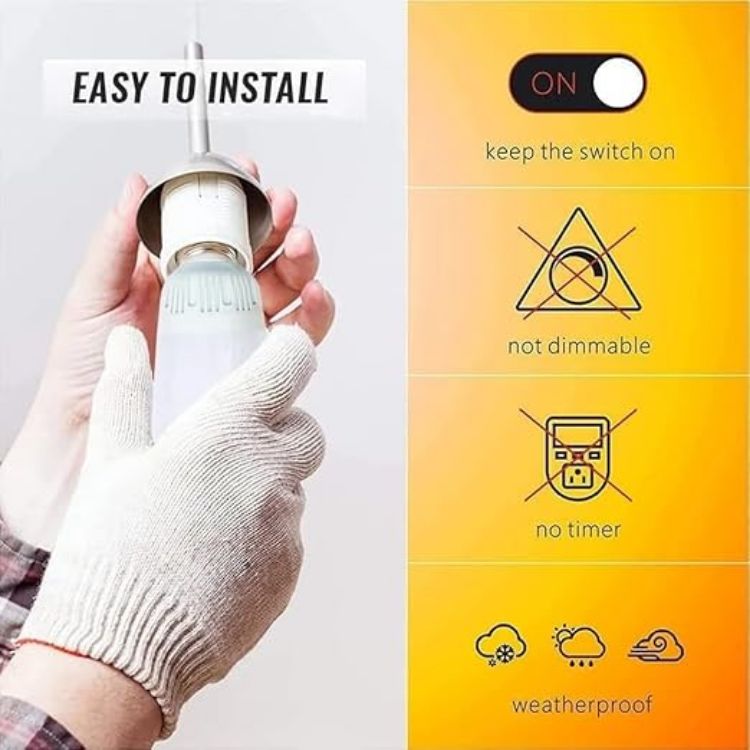 Picture of Motion Sensor Bulb LED Light, E27 Radar Ambient Instant On, No Switch, PIR 5W 9W, Security Lighting-Bulb Light Lamp,Auto ON/Off Indoor/Outdoor Lighting Lamp-5w,2 Count (Pack of 1)