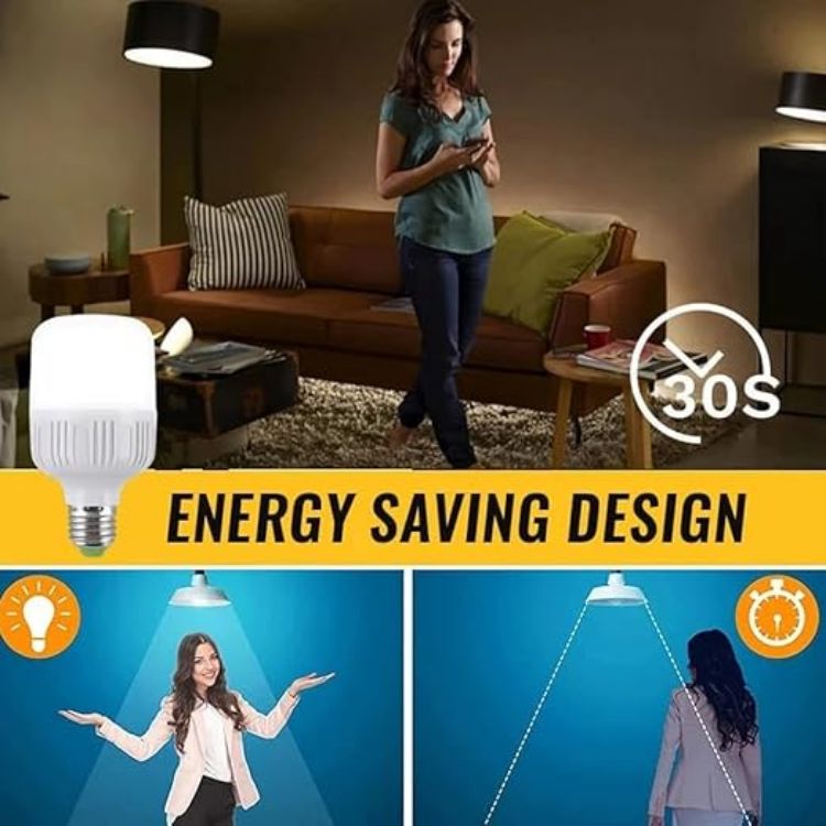 Picture of Motion Sensor Bulb LED Light, E27 Radar Ambient Instant On, No Switch, PIR 5W 9W, Security Lighting-Bulb Light Lamp,Auto ON/Off Indoor/Outdoor Lighting Lamp-5w,2 Count (Pack of 1)