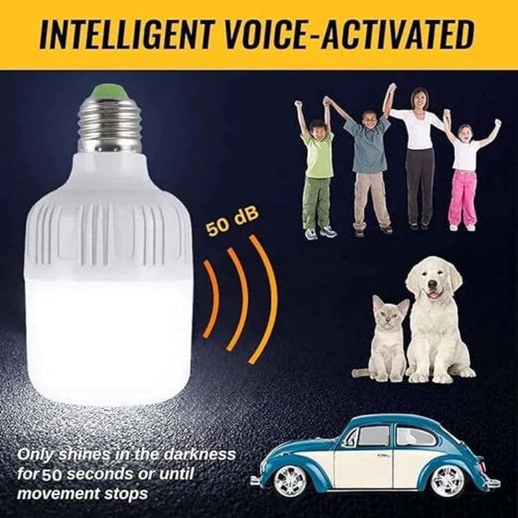 Picture of Motion Sensor Bulb LED Light, E27 Radar Ambient Instant On, No Switch, PIR 5W 9W, Security Lighting-Bulb Light Lamp,Auto ON/Off Indoor/Outdoor Lighting Lamp-5w,2 Count (Pack of 1)
