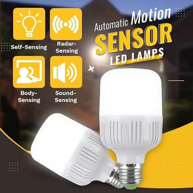 Picture of Motion Sensor Bulb LED Light, E27 Radar Ambient Instant On, No Switch, PIR 5W 9W, Security Lighting-Bulb Light Lamp,Auto ON/Off Indoor/Outdoor Lighting Lamp-5w,2 Count (Pack of 1)