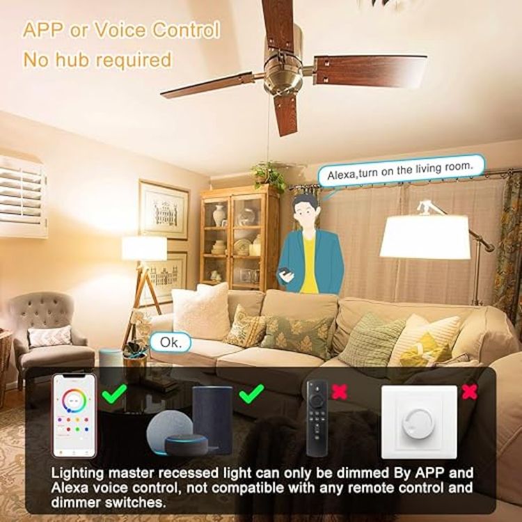 Picture of Alexa Light Bulbs 12W, Bluetooth Smart Bulb Warm White to Daylight Adjustable，B22 Bayonet Light Bulb with APP and Voice Control for Bedroom Kitchen Living Room (4 Packs) [Energy Class E]