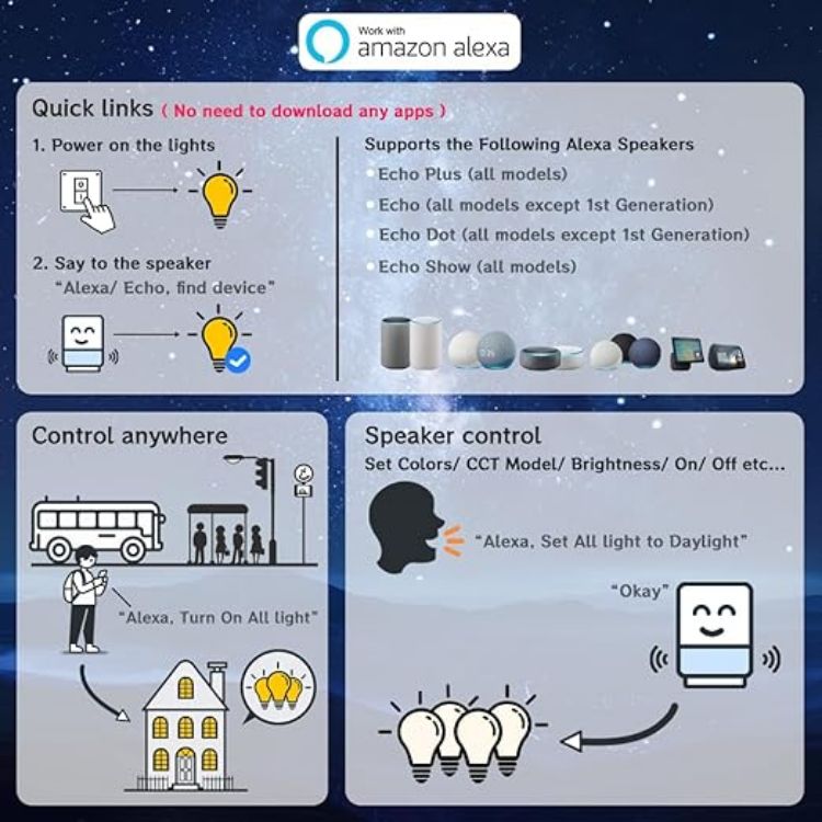 Picture of  Alexa Light Bulbs 12W, Bluetooth Smart Bulb Warm White to Daylight Adjustable，B22 Bayonet Light Bulb with APP and Voice Control for Bedroom Kitchen Living Room (2 Packs) [Energy Class E]