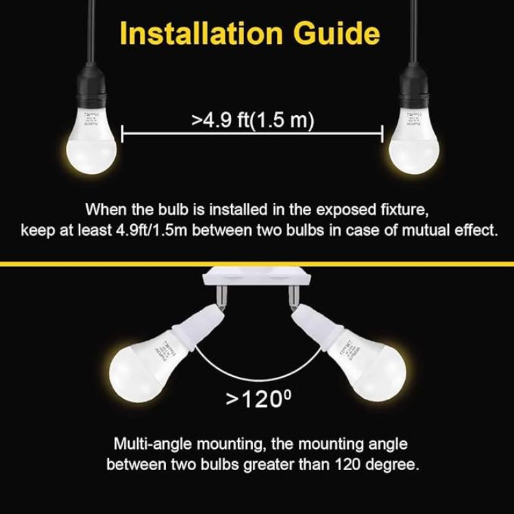 Picture of Dusk to Dawn Light Bulb,ProPOW 5W (40 Watt Equivalent) Sensor LED Bulbs A19 Automatic On/Off, Indoor/Outdoor Lighting Lamp for Porch Garage Driveway Yard Hallway Basement Patio(B22,Soft White,2-Pack)
