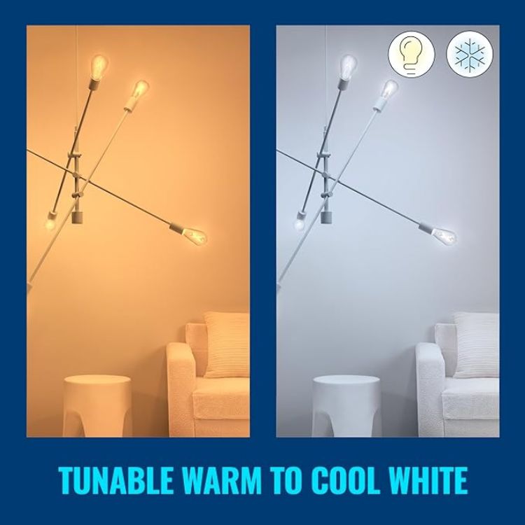 Picture of mart Bulb,E14,40W Warm to Cool White Light, Smart Dimming LED, Connected WiFi Works with Alexa, Google Assistant & HomeKit, App Control for Livingroom, Bedroom, Energy Monitoring, 2 Pack