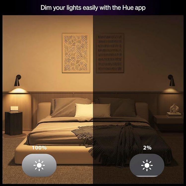 Picture of Essential Smart LED GU10 Spotlight Bulb, White and Color Ambiance, 4.7W, 2200K-6500K, 345 Lumens, Dimmable, Works with Alexa, Google Assistant, and Apple Home, 4 Pack