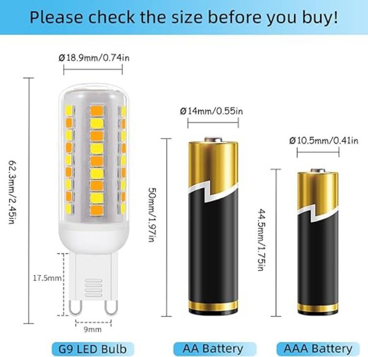 Picture of Wi-Fi Smart G9 LED Bulbs,Compatible with Alexa /Google Assistant, Dimmable,Warm White to Cool White, Brightness Adjustable 0%-100% 230V,0.4-4W,40LM-400LM,Timer Function G9 Smart LED bulb,2pack [Energy Class C]
