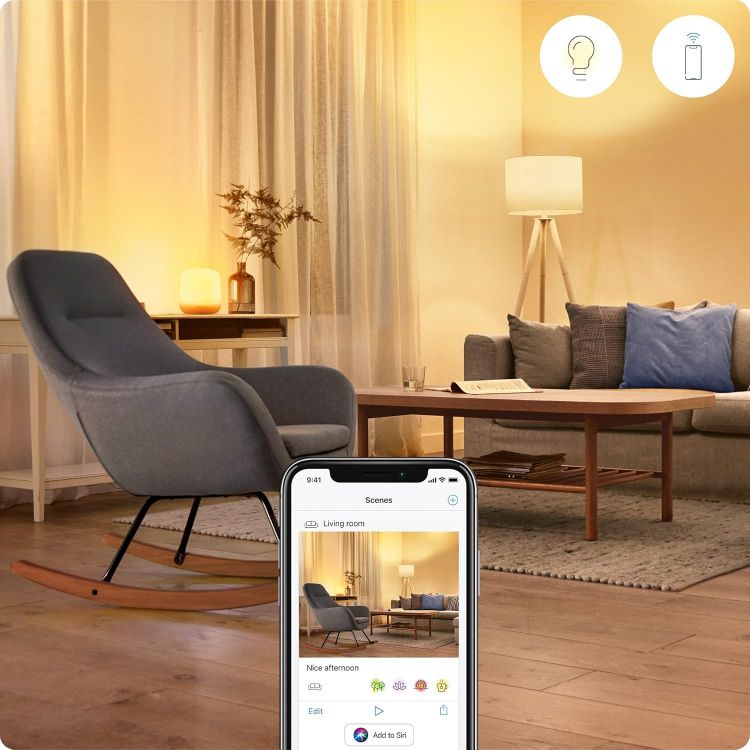 Picture of Tunable White E27 Edison Screw Smart WiFi Frosted LED Light Bulb 60W Equivalent Compatible with Alexa Google Assistant and Apple HomeKit