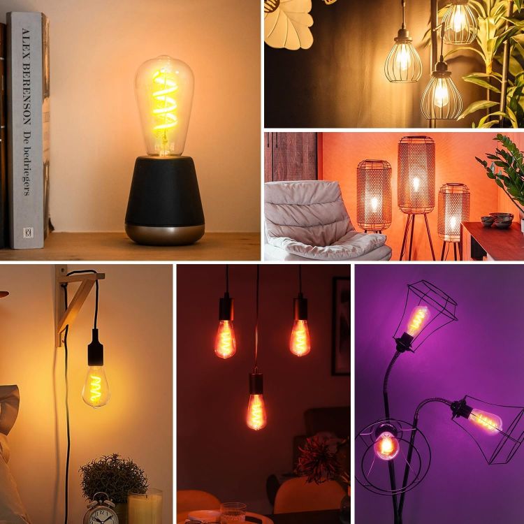 Picture of Smart E27 ST64 Filament LED Bulb Dimmable 6.3W 470LM Compatible with Alexa Google Home Tuya