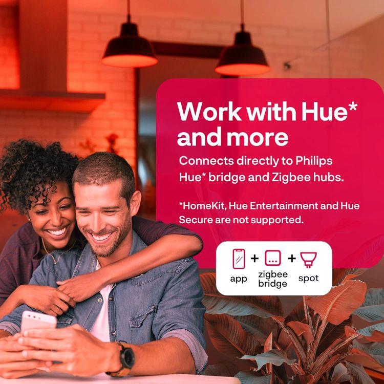 Picture of Zigbee GU10 Smart Bulb White and Colour LED Spot 410 Lumen Works with Hue and Alexa 2 Pack