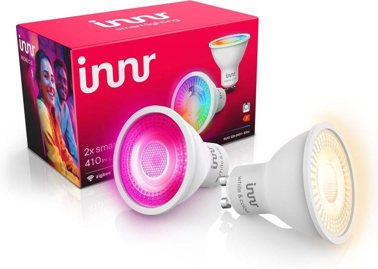 Picture of Zigbee GU10 Smart Bulb White and Colour LED Spot 410 Lumen Works with Hue and Alexa 2 Pack