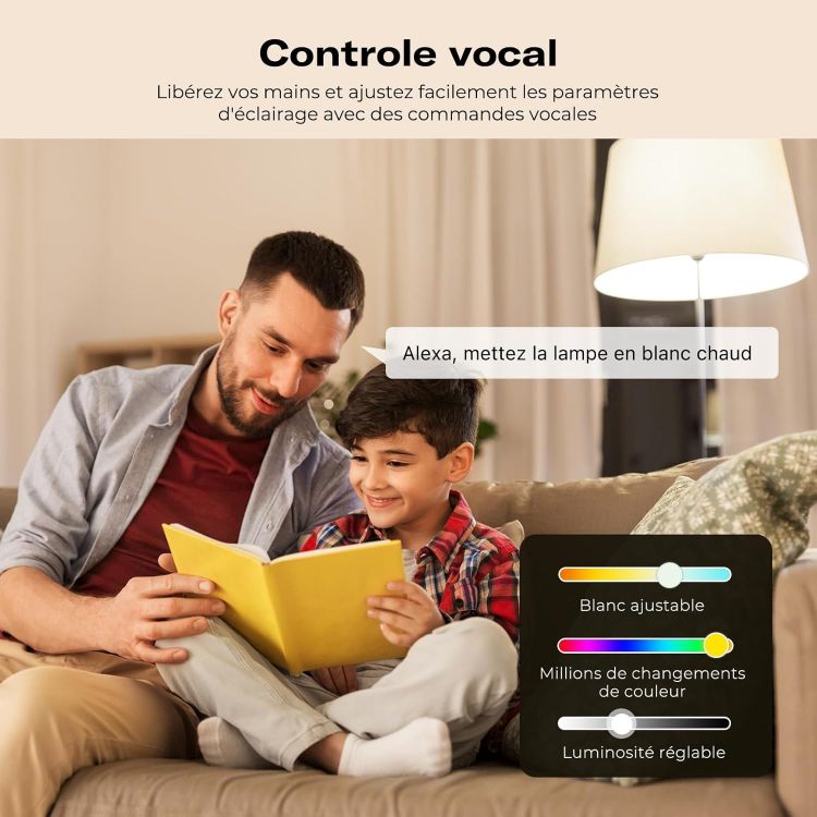 Picture of Zigbee A19 Smart Colour Bulb ZL4 4 Pack E27 RGB Tunable White 810 Lumens Works with Home Assistant SmartThings Echo Built-in Hub