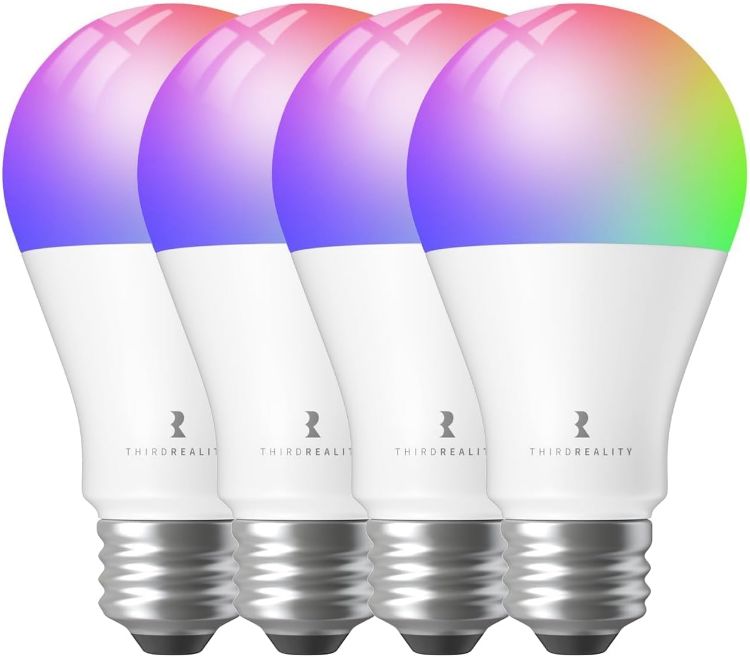 Picture of Zigbee A19 Smart Colour Bulb ZL4 4 Pack E27 RGB Tunable White 810 Lumens Works with Home Assistant SmartThings Echo Built-in Hub
