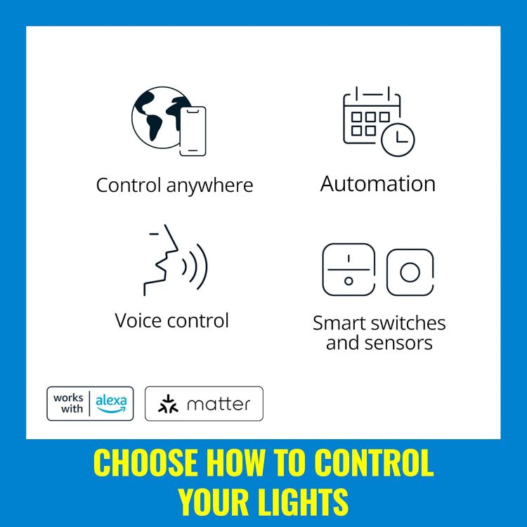 Picture of Smart GU10 LED Spotlight Glass Full Colour Tunable White 50W Equivalent 2200-6500K Dimmable Alexa Google Apple Home 4 Pack