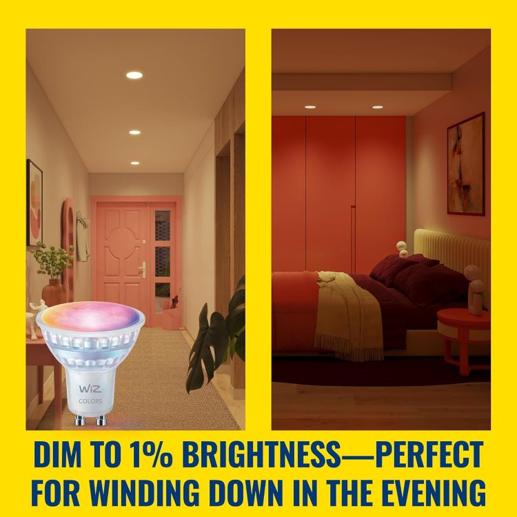 Picture of Smart GU10 LED Spotlight Glass Full Colour Tunable White 50W Equivalent 2200-6500K Dimmable Alexa Google Apple Home 4 Pack