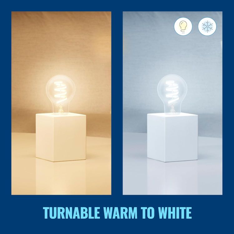 Picture of Smart Colour Filament Vintage Bulb E27 E17 WiFi LED 6.3W Works with Alexa Google Assistant HomeKit