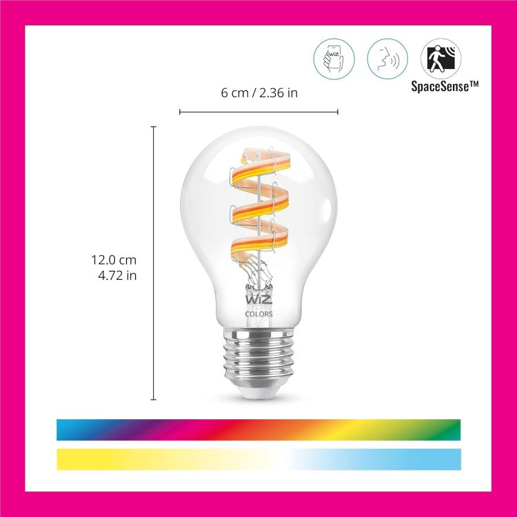 Picture of Smart Colour Filament Vintage Bulb E27 E17 WiFi LED 6.3W Works with Alexa Google Assistant HomeKit