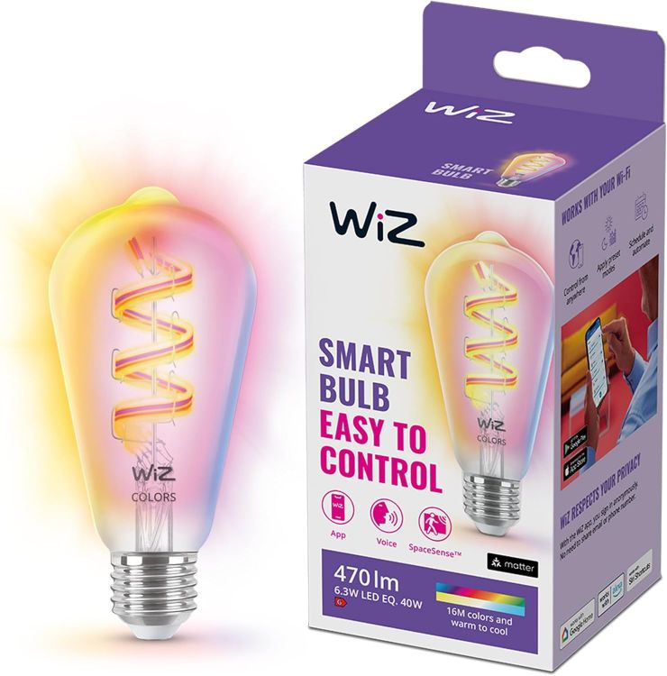 Picture of Smart Colour Filament Vintage Bulb E27 4.9W WiFi LED Works with Alexa Google Assistant HomeKit