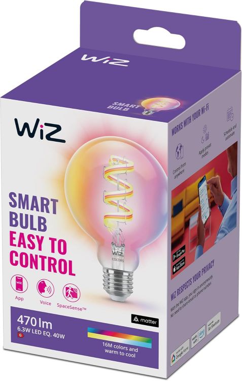 Picture of Smart E27 Globe Shape Colour LED Bulb WiFi Dimmable Works with Alexa Google Assistant HomeKit Energy Monitoring