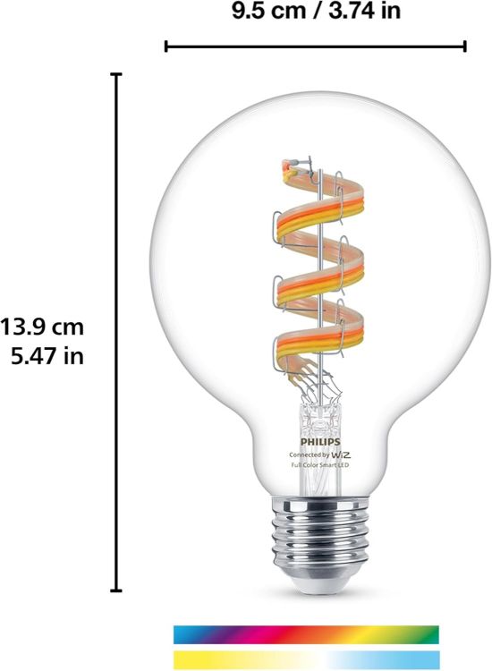 Picture of Smart E27 Globe Shape Colour LED Bulb WiFi Dimmable Works with Alexa Google Assistant HomeKit Energy Monitoring