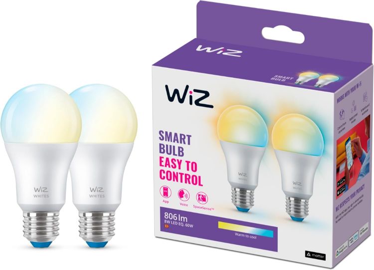 Picture of Smart E27 Frosted LED Bulb 2 Pack WiFi Dimmable Works with Alexa Google Assistant HomeKit Energy Monitoring