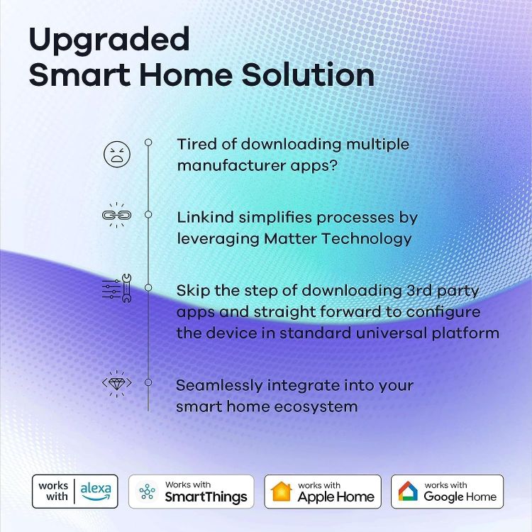 Picture of Matter Smart RGBTW E27 Smart Bulb 9W 806LM Music Sync Works with Apple Home Siri Google Home Alexa SmartThings 2 Pack