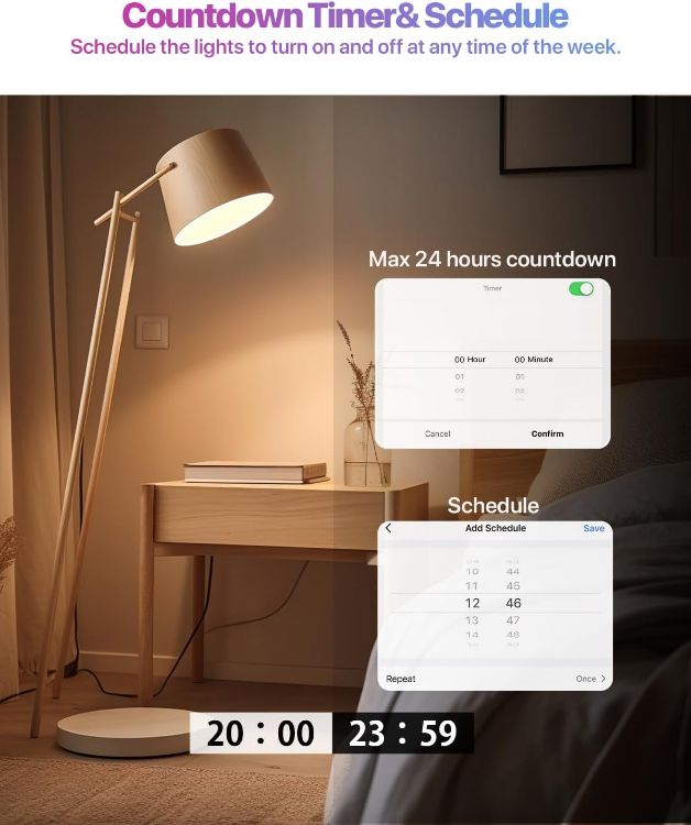 Picture of GU10 Smart Bulb RGBCW Colour Changing WiFi Bluetooth Alexa Google Home Dimmable LED 2 Pack