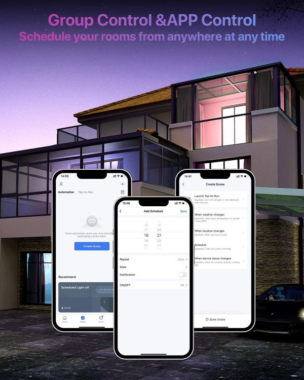 Picture of GU10 Smart Bulb RGBCW Colour Changing WiFi Bluetooth Alexa Google Home Dimmable LED 2 Pack
