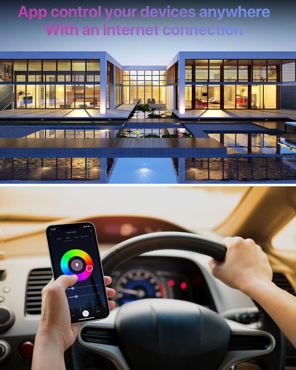 Picture of GU10 Smart Bulb RGBCW Colour Changing WiFi Bluetooth Alexa Google Home Dimmable LED 2 Pack