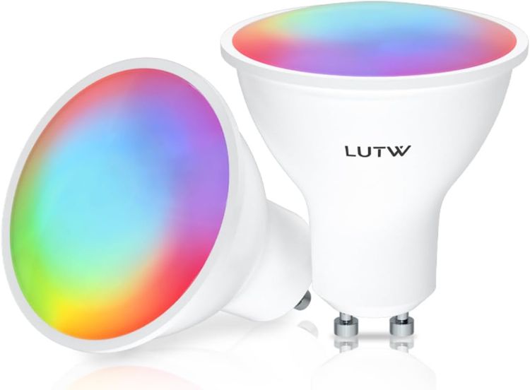 Picture of GU10 Smart Bulb RGBCW Colour Changing WiFi Bluetooth Alexa Google Home Dimmable LED 2 Pack