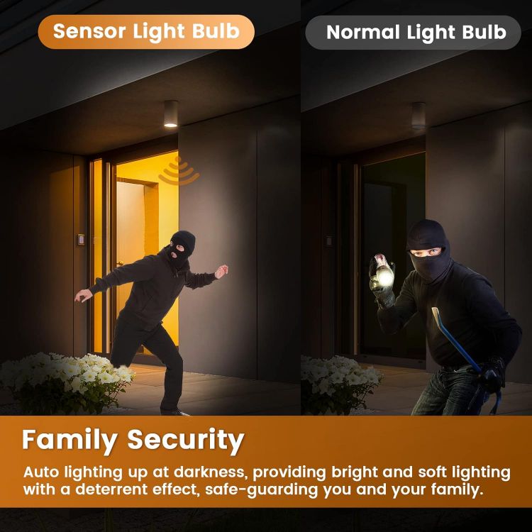 Picture of GU10 LED Dusk to Dawn Light Bulbs 5W Warm White 2700K Auto On Off Sensor Security Bulb 4 Pack