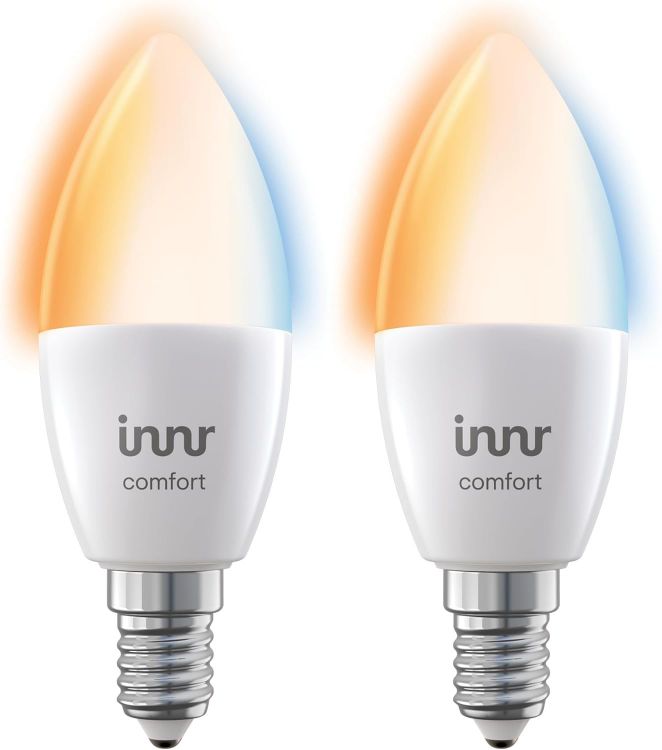 Picture of Zigbee E14 Smart Bulb Warm White to Cool White Dimmable LED Candle Works with Hue Alexa 2 Pack