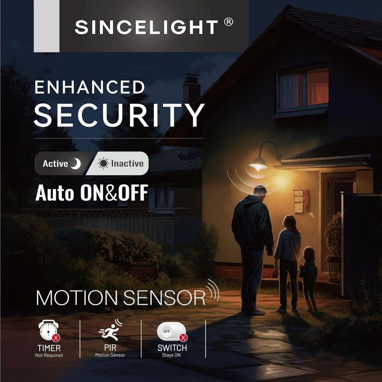 Picture of Motion Sensor LED Bulb E27 10W PIR Automatic Security Light 2 Pack