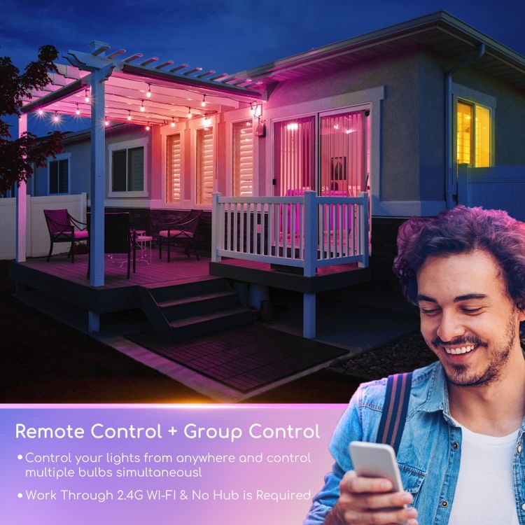 Picture of Smart E14 WiFi Bulb 6.5W RGBCW Alexa Google Home Dimmable 6 Pack