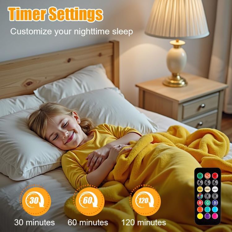Picture of E14 Rechargeable Light Bulb 3W RGB Magnetic Base Remote 2 Pack