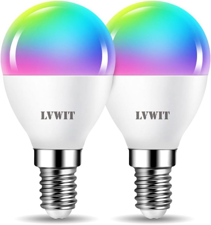 Picture of Smart E14 WiFi Golf Bulb 4.9W 470LM Alexa Google Assistant Dimmable 2 Pack