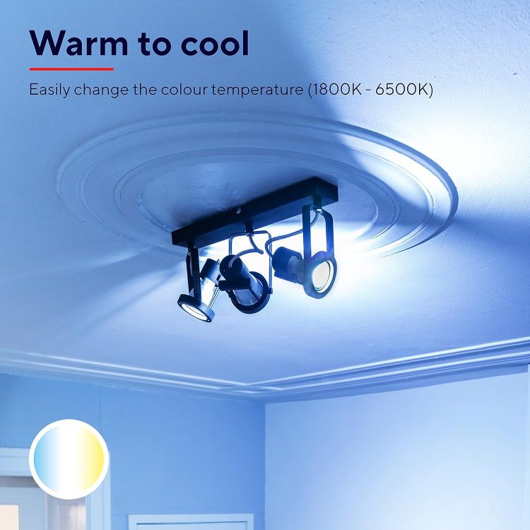 Picture of WiFi GU10 Smart Bulb Dimmable Spotlight Warm to Cool Alexa Google Home 2 Pack