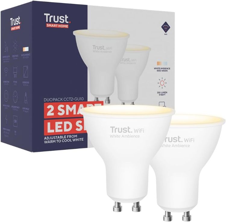Picture of WiFi GU10 Smart Bulb Dimmable Spotlight Warm to Cool Alexa Google Home 2 Pack